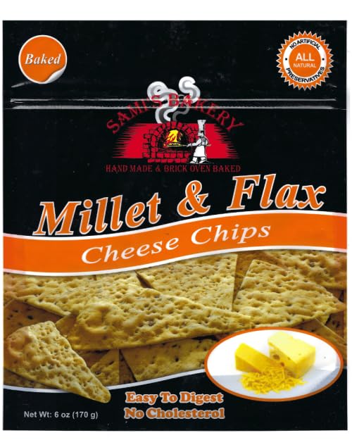 Sami's Bakery Cheese Chips Millet and Flax bulk case 12 bags