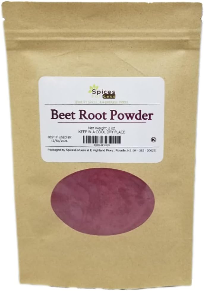 Cussing Cups SFL Beet Root Powder – Pure Beetroot Spice For Natural Food Coloring – Powerful Superfood - Add to Smoothies And Beverages As A Nutrition Nitric Oxide Booster (2 oz)
