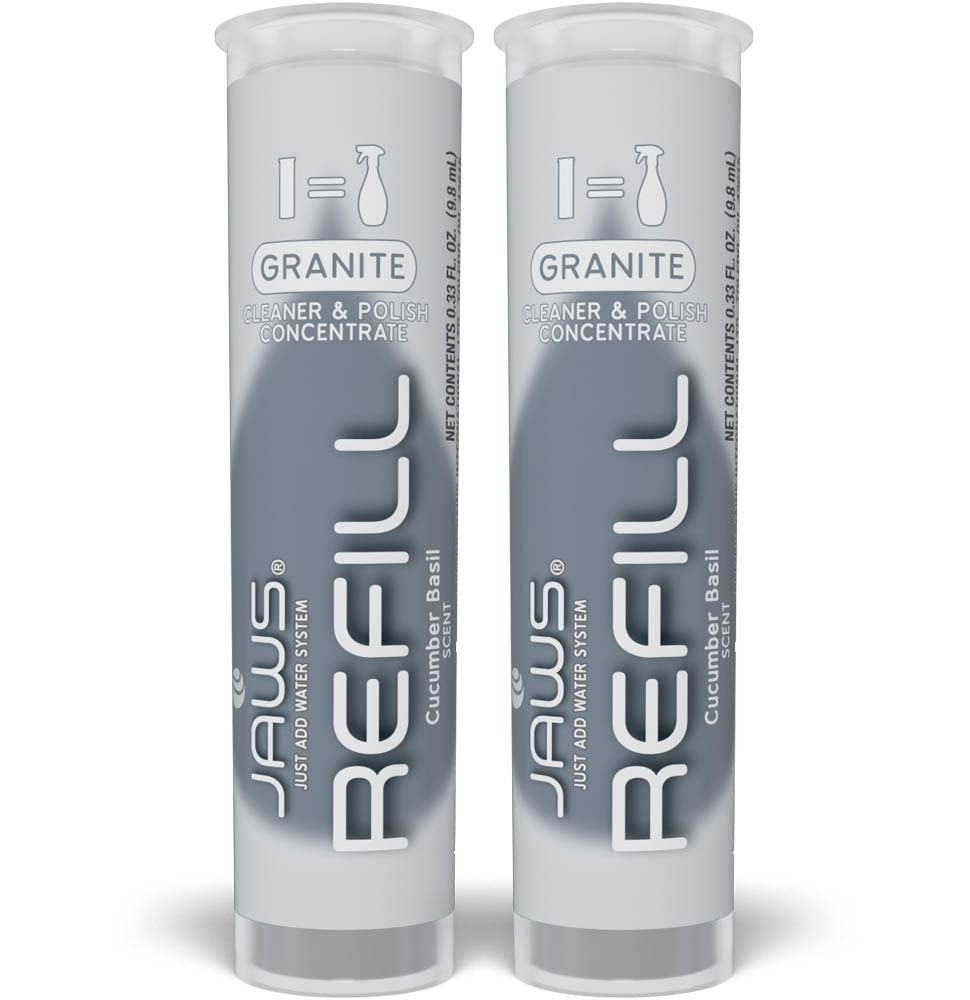 JAWSGranite Cleaner & Polish Refill Pack. Includes 2 Refill Pods. Refillable Cleaning Supplies.U.S. EPA Safer Choice