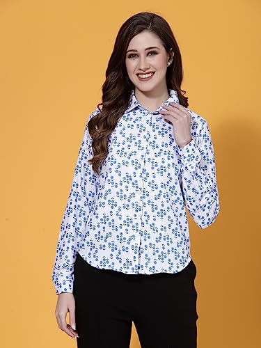 Image of OOMPH! Women's Cotton Regular Fit Floral Button Down Shirt