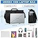 VASCHY Messenger Bag for Men,Water Resistant Casual Satchel Briefcase Fashion Work Bag Crossbody Shoulder Handbag for Women College Campus Black
