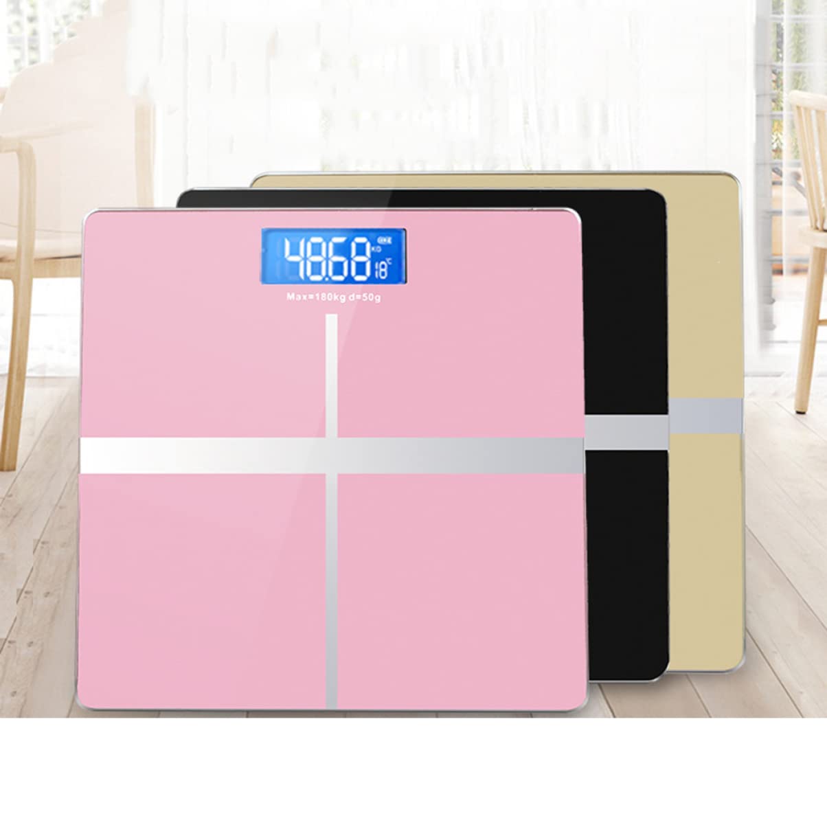 Bilancia Digitale Ricaricabile USB Display Grande in Vetro Temperato Design Unico per Uso Domestico e Controllo Peso Corporeo