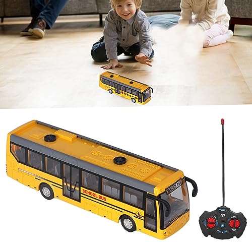 Vehículo de control remoto tipo autobús urbano recargable amarillo de alta simulación 3