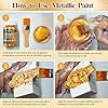 Wadities Acrylic Paint Metallic Gold, 250ml Gold Leaf Paint for Art Painting, Ideal for Canvas, Wood, Clay, Fabric, Ceramic, Stone, Glass Craft Supplies #4