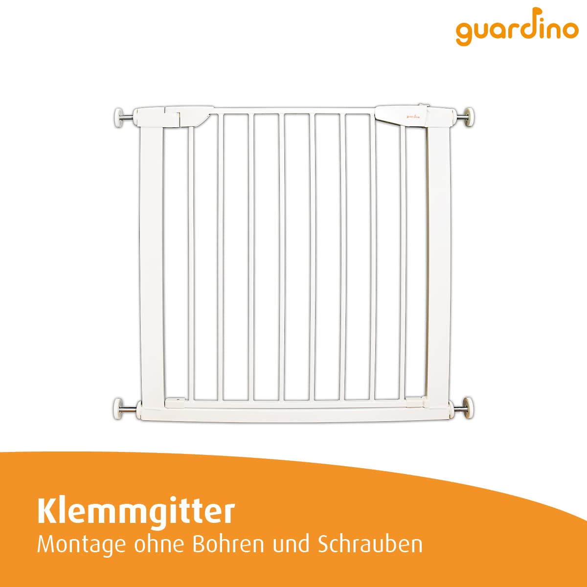 Guardino Türschutzgitter erweiterbar bis 109 cm - Treppenschutzgitter ohne Bohren, 96-102, 700010-3, Weiß