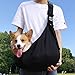 Shulemin Large Capacity Pet Carrier Sling with Safety Buckle Double Dog Carrying Pouch Breathable Cat Travel Bag for Black