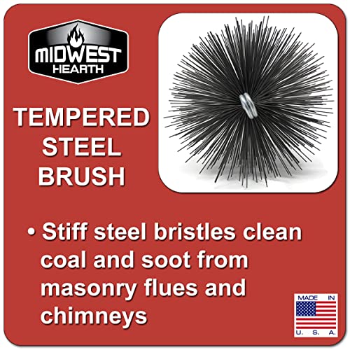 Midwest Hearth Wire Chimney Cleaning Brush (6-Inch Round) Made in USA by Midwest Hearth - Image 2
