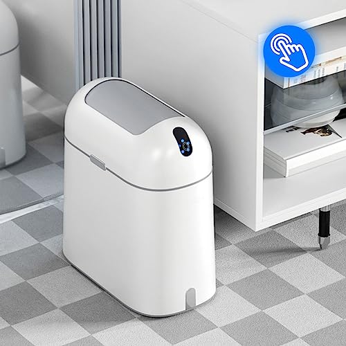 iMounTEK Automatic Trash Can 2.38Gal/9L Touchless Garbage Can Motion Sensor Narrow Wastebasket with Lid for Kitchen Bathroom Bedroom Office