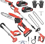 2-in-1 Akku Teleskop Hochentaster, 8 Zoll Hochentaster Akku Elektrisch