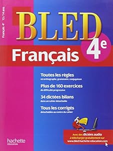 Book's Cover ofCahier Bled - Français 4e - 13-14 ans