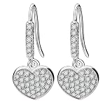 AKTOUR Porta Gioielli Legno diamante pieno di semplice Peach Heart Galvanotecnica Tremella Jewelry Orecchini Anni 50 (A, One Size)