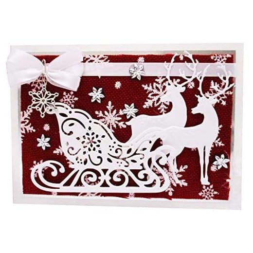 YunTrip Matrice de découpe pour la fabrication de cartes, motif cerf de Noël