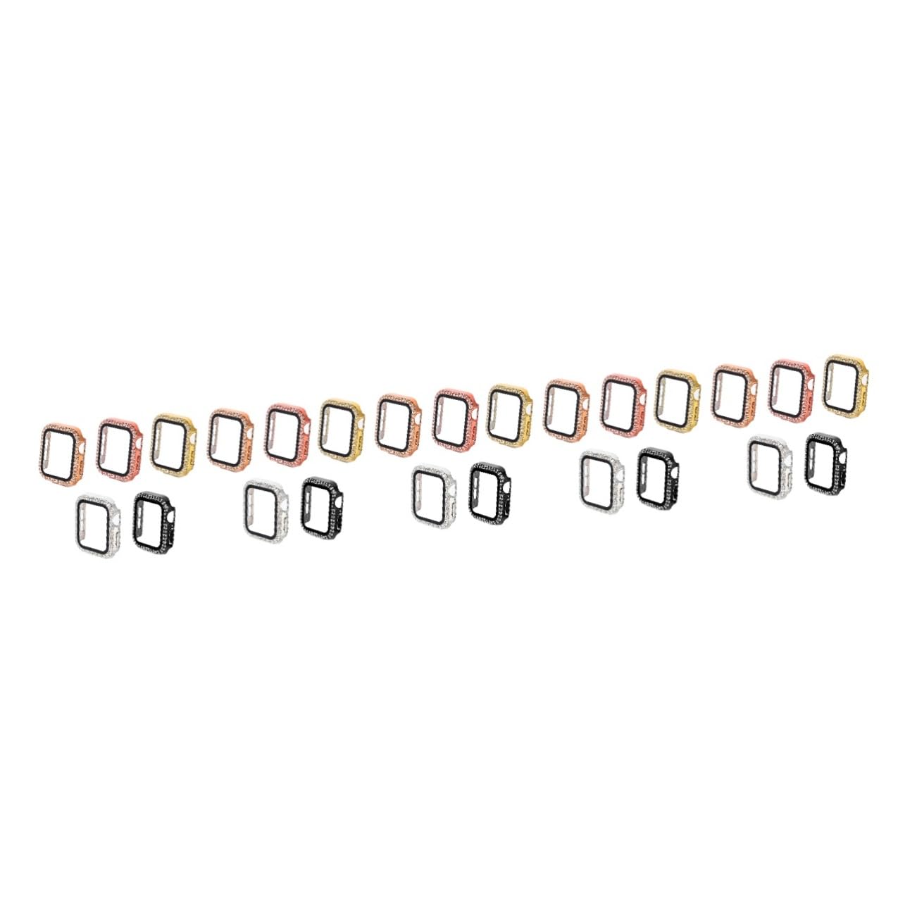 UKCOCO 25pièces Coque De Montre Brillante pour Anti-Rayures Compatible avec Couverture Décorative Facile à Installer Accès Complet Aux Boutons