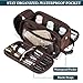 PAVILIA Toiletry Bag for Men Women, Mens Travel Bag Toiletries Organizer Case for Grooming, Travel Essentials Shaving Dopp Kit, PU Leather Water Resistant Cosmetic Pouch, Dark Brown