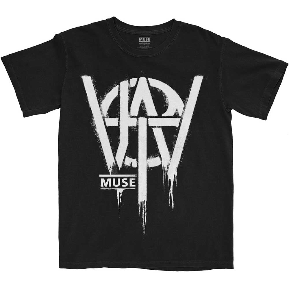Muse Will of The People Stencil Official Tee T-Shirt Mens Unisex (Medium) Black