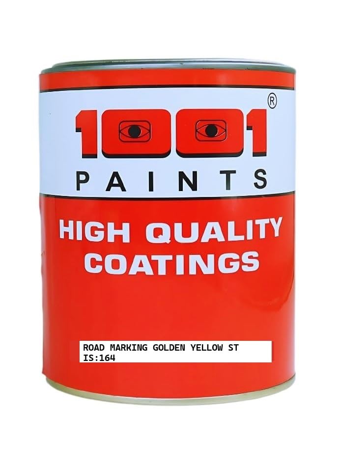 Image of 1001 Road Marking Paint Golden Yellow St, IS :164 I Special Marking Paints for Curb Paint, Traffic Paint, Pavement Striping, Parking Lots, Crosswalks, Driveways, Airports, Traffic Signs etc.