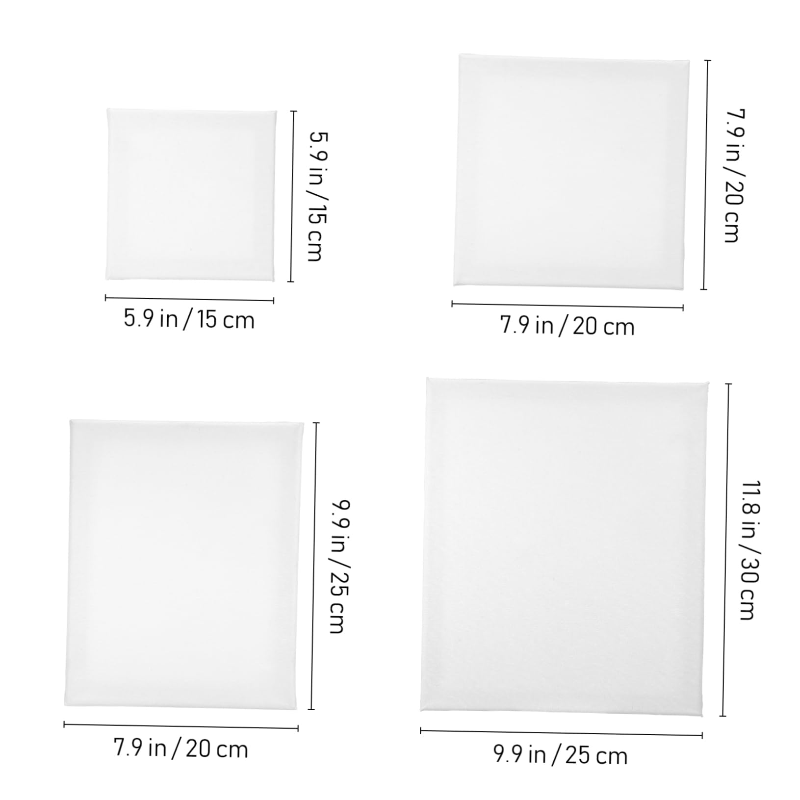 Tavole da Pittura in Cotone Bianco 12 Pezzi per Artista