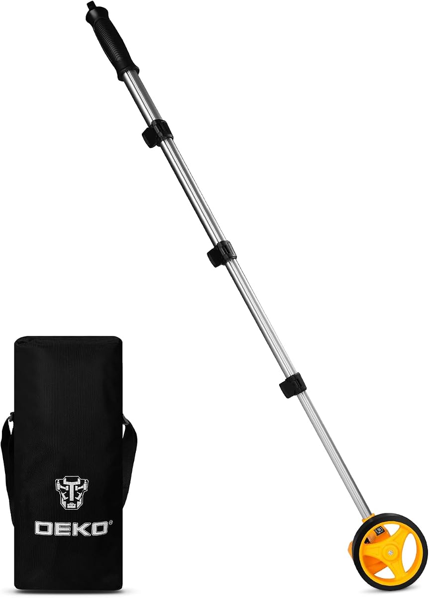 DEKOPRO Measuring Wheel, Measures Up To 99,999 Ft Compact Wheel With Carrying Bag,4-Inch
