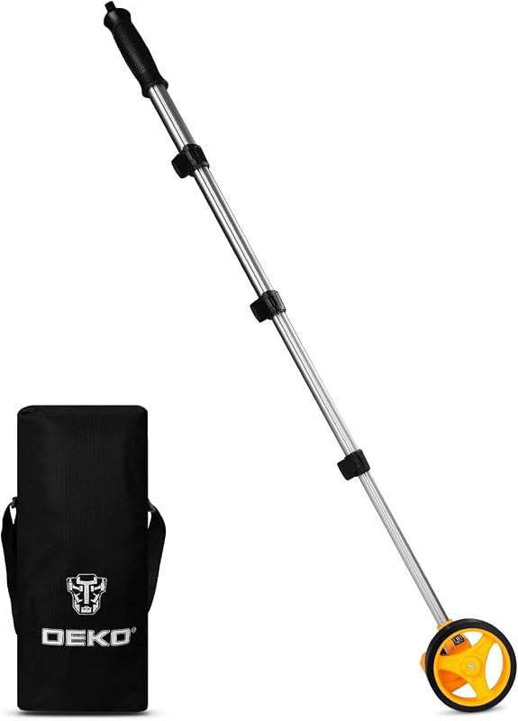 DEKOPRO Measuring Wheel, Measures Up To 99,999 Ft Compact Wheel With Carrying Bag,4-Inch