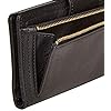 Fossil Women's Logan Leather Wallet RFID Blocking Tab Clutch, Black (Model: SL7830001)