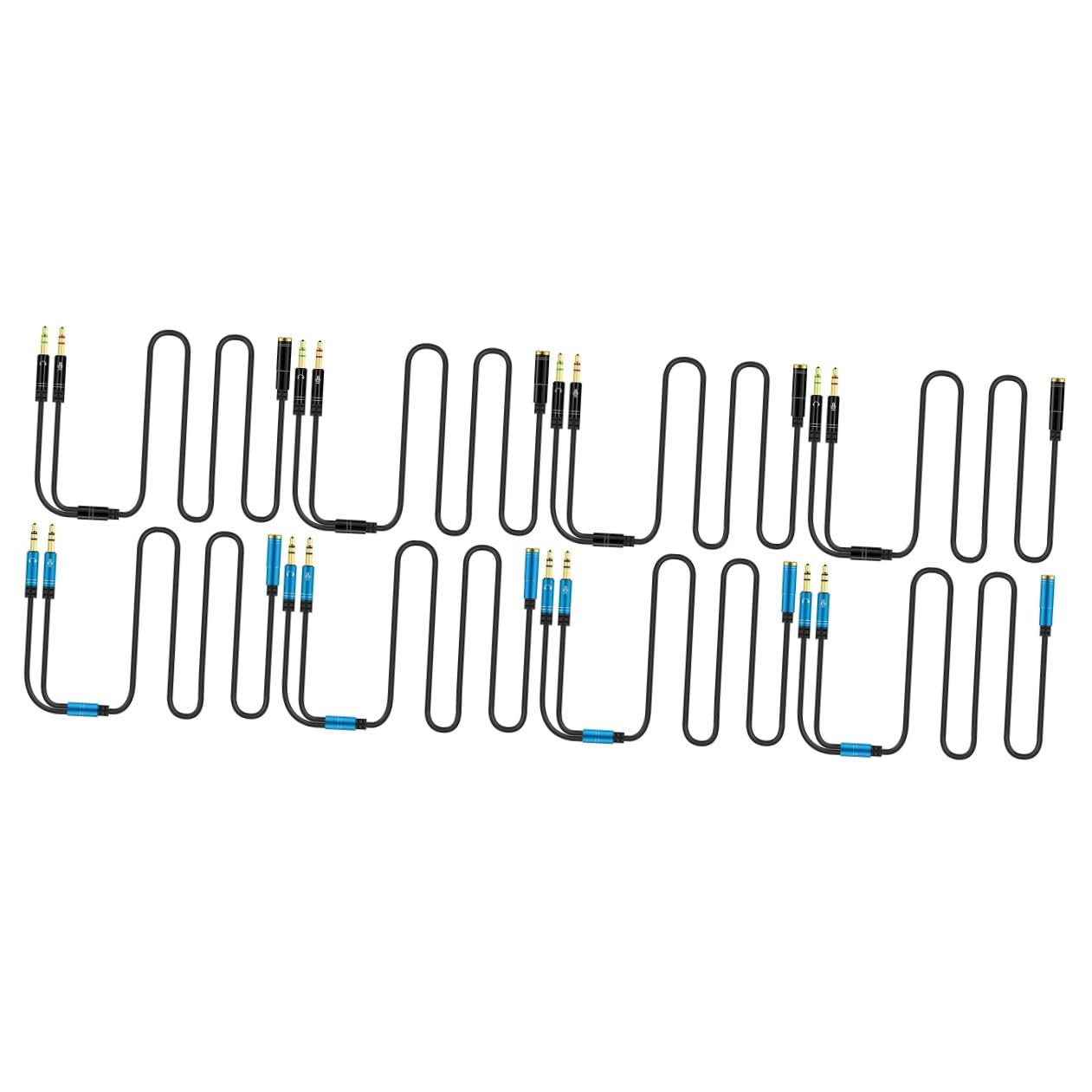 DOITOOL 4 Set Aggiorna Il Tuo Audio Cavo Splitter Per Cuffie Da 3 5 Mm Microfono Y Per 2 Cuffie Accessorio Per Computer Robusto Guscio in Alluminio Per Lavoro Di Gioco 2 Pezzi * 4