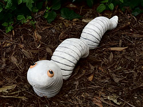 Oloma Stone Worm Statue Concrete Worm Sculpture Caterpillar Figurine Outdoor Worm For Home Cement Lizard Statue Concrete Yard Art Decoration Animated Gifts Lawn Ornament Garden Art #TOP1