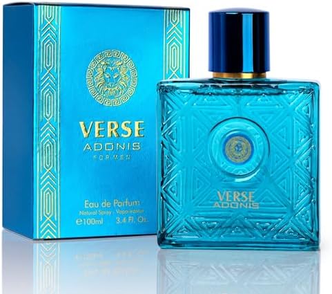 NovoGlow Verse Adonis Eau De Parfum for Men 3.4 Fl. Oz. 100ml Men's Perfume Refreshing Combination of Woody Floral & Fruity Scents - Masculine Scent Lasts All Day A Gift for Any Occasion
