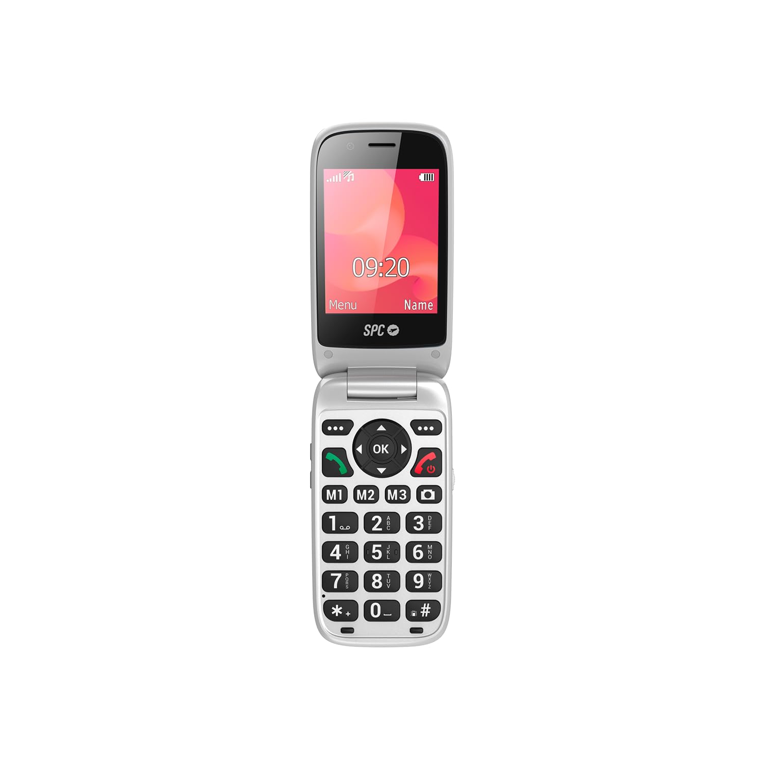 SPC Polaris - telefon komórkowy dla seniorów 4G z dużymi przyciskami i przyciskiem alarmowym | kompatybilny z aplikacją do zdalnego dostępu SPC Care (iOS i Android), śledzenie GPS i ostrzeżenia o