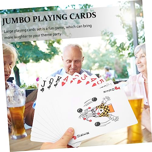 Milisten Jumbo Spielkarten Fach Groß Langlebige Poker Karten für Party und Erwachsenengerecht Robustes Material Leicht Tragbar für Familien und Themenfeiern – Bild 8