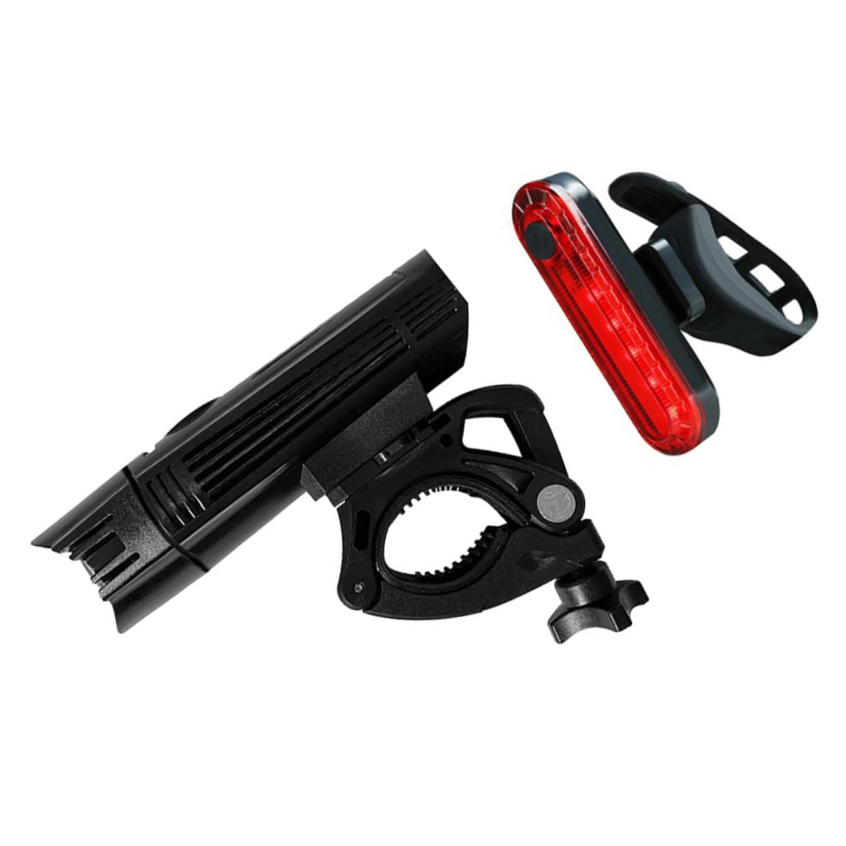 Yardwe Rechargeable Cycling Bike Lights Set Front Headlight Rear Taillight Waterproof Cycling Safety Lamp Full Light Flash Modes for Biking Helmet Compatible