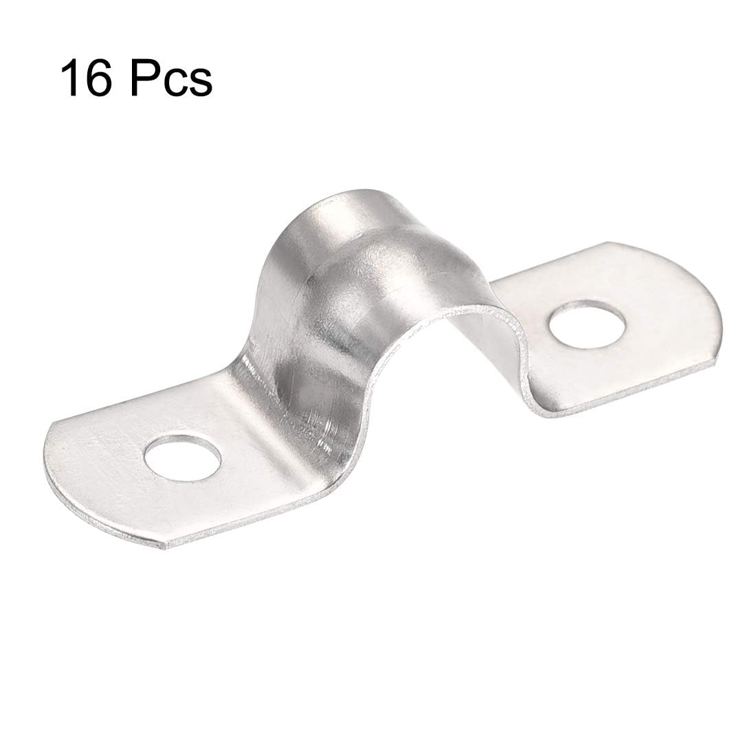 TA-VIGOR 16Pcs Rigid Pipe Straps, 10mm 2 Holes Stainless Steel Tension Tube Clip Clamp - Image 3
