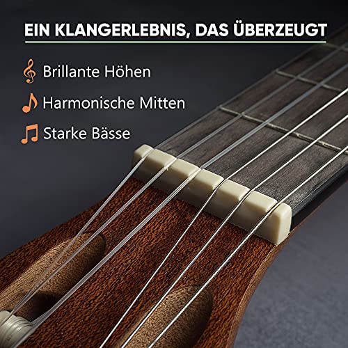 Image of Guitar Strings by Villkin - premium nylon strings for classical, classical /acoustic guitar + bonus (1er Pack (6 Saiten))