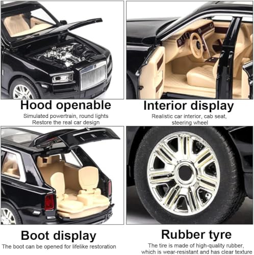 Image of VARIYA ENTERPRISE Exclusive Alloy Metal Pull Back Die-Cast Car Diecast Metal Pullback Toy Car with Openable 6 Doors,Light Music Boys Gifts Toys (1:24 Rolls-Royce Cullinan-Multicolor)