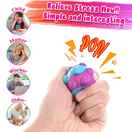 image for Genuvi Inflatable Pop Ball Its Mini Fidget Toys Bulk Easter Basket Stu