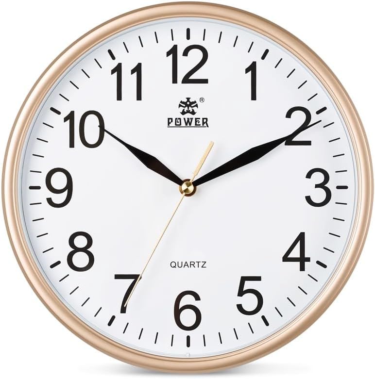 Retro Wall Clock, Silent Non-Ticking Quality Quartz Battery Operated Easy to Read Home/Office/School Clock