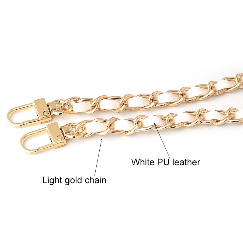 Cadenas Para Bolsos 5/10 Uds correa de hombro de cadena de Metal correa de bolso de hombro de cuero de PU desmontable cinturones de 120cm de largo for bolso Correa accesorios for bolso Cadena Bolso(Nu