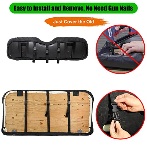 Leapgomax Ezgo Txt Seat Covers, Golf Cart Seat Covers For Ezgo Txt 1994-2013 Oem Ordinary Seat-Thick Vinyl Leather Custom Diamond Comfortable/Anti-Scratch/Anti-Fading/Easy To Install #TOP2