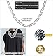 AFSTALR Herren Halskette Silber Panzerkette, Edelstahl Kubanische schmuck Chain 6mm-61cm Ketten für Männer Necklace