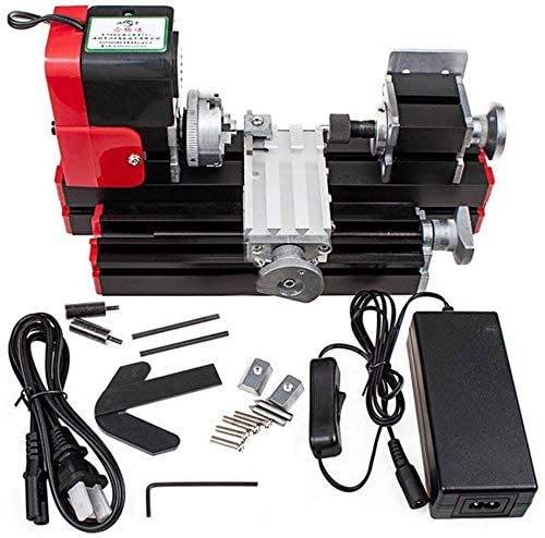 Mini Tornio Da Banco 7 Velocità 4000-9000 Giri/min – Multifunzione Per Legno, Lucidatura E Perline, Protezione Antipolvere In Acrilico