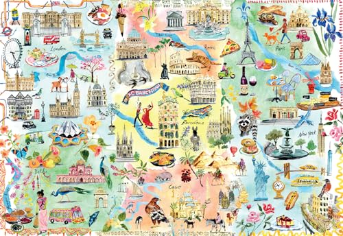 Buffalo Games - Fay Ford - Large City Map - 2000 Piece Jigsaw Puzzle for Adults - Challenging Puzzle Perfect for Game Nights - Finished Size is 38.50 x 26.50