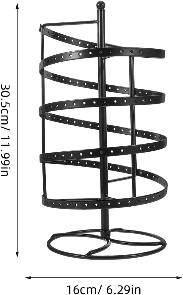 Didiseaon Rotating Earring Display Stand: Metal Earring Holder Organizer Tiered - For 75-85 Pairs Displaying - Jewelry Display Tower Stand For Jewelry Stores