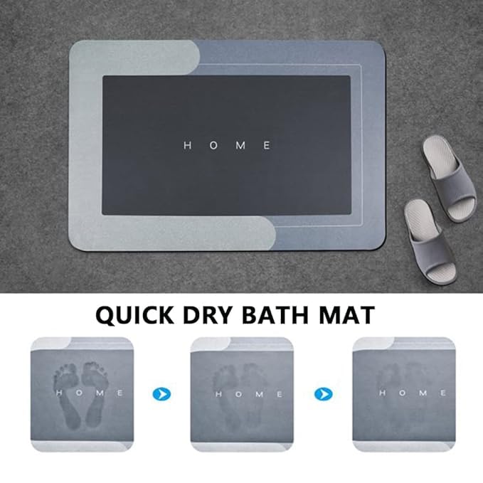 BELARO Non Slip Home Bath mat, Kitchen Bathroom Door mat, Washable Super Soft Floor Carpet, Entrance Door mat (Water Absorbent Door Mat) (Round) 1