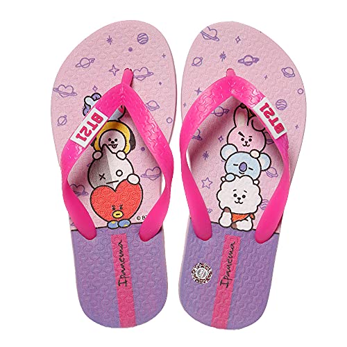 Chinelo BT21, Ipanema Kids, Criança Unissex, Lilás/Rosa, 33/34