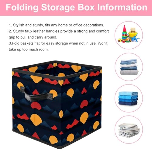 Grand cube de rangement pliable Sunset Mountain pour vêtements - 4