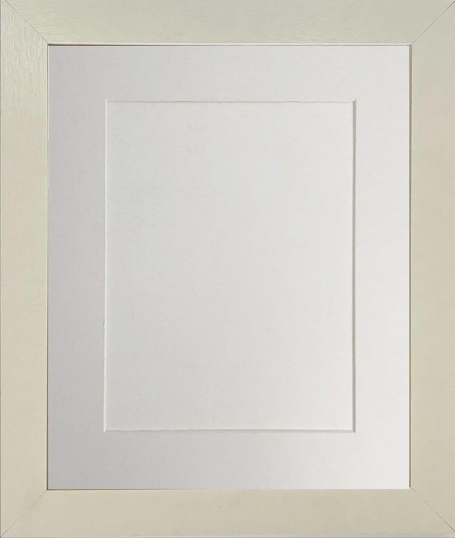 FRAMES BY POST Studio Natural White Ash Picture Photo Frame with White Mount 24 x 20 Inch for Image Size 50 x 40 CM