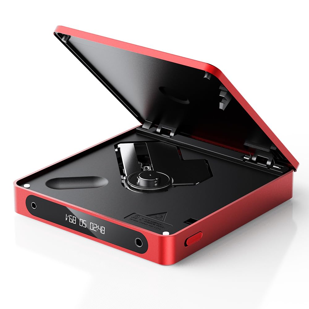 FiiO DM13 ポータブルCDプレーヤー（付属品完備） Amazon.co.jp: FIIO ポータブル CDプレーヤー DM13BT レッド + 専用