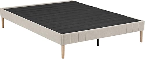 Miniatura 3 de Classic Brands Eternity - Marco de cama tapizado color crudo, tamaño Queen