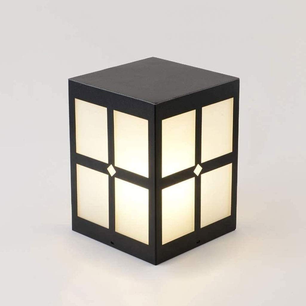 VDOQTLJT Modern Home Outdoor Post Lights Square Column Headlights Lamp Garden Path Light Villa Fence Wall Community Lamps