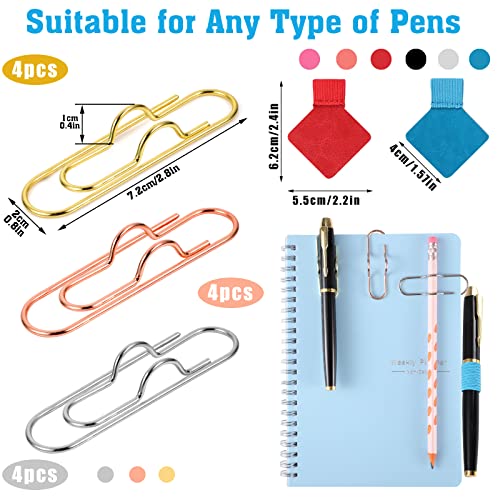 Wsicse 18 Pcs Pen Holder For Notebook, Adhesive Pen Loop Metal Pen Clip For Notebooks, Journals, Calendars, Planners, Tablet Case #TOP1