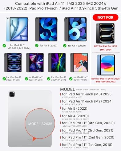 Image of typecase Edge for iPad Air 11 (M4 2026 / M3 2025 / M2 2024), Air 5th /4th & Pro 11 (4th /3rd /2nd /1st), 11-Color Backlit & Touchpad, Magic Floating Keyboard (NOT for 10th /A16 /Pro 11 (M5 /M4) - Rose Gold'26